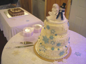 Winter-themed 3-tier Wedding Cake