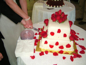 Floral 2-tier Wedding Cake