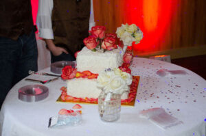 Floral 2-tier Wedding Cake