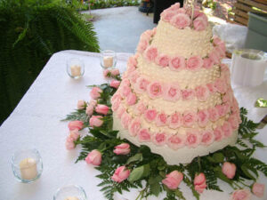 Pink Rose 4-tier Wedding Cake